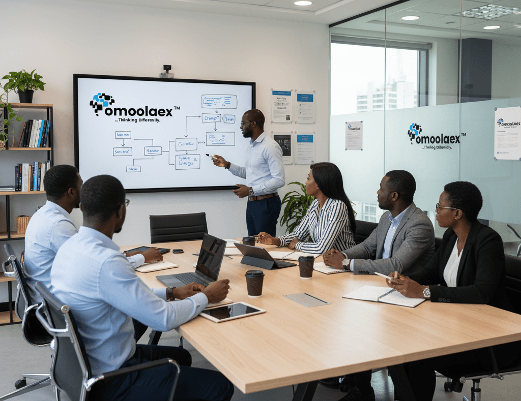 OmoolaEx team working together