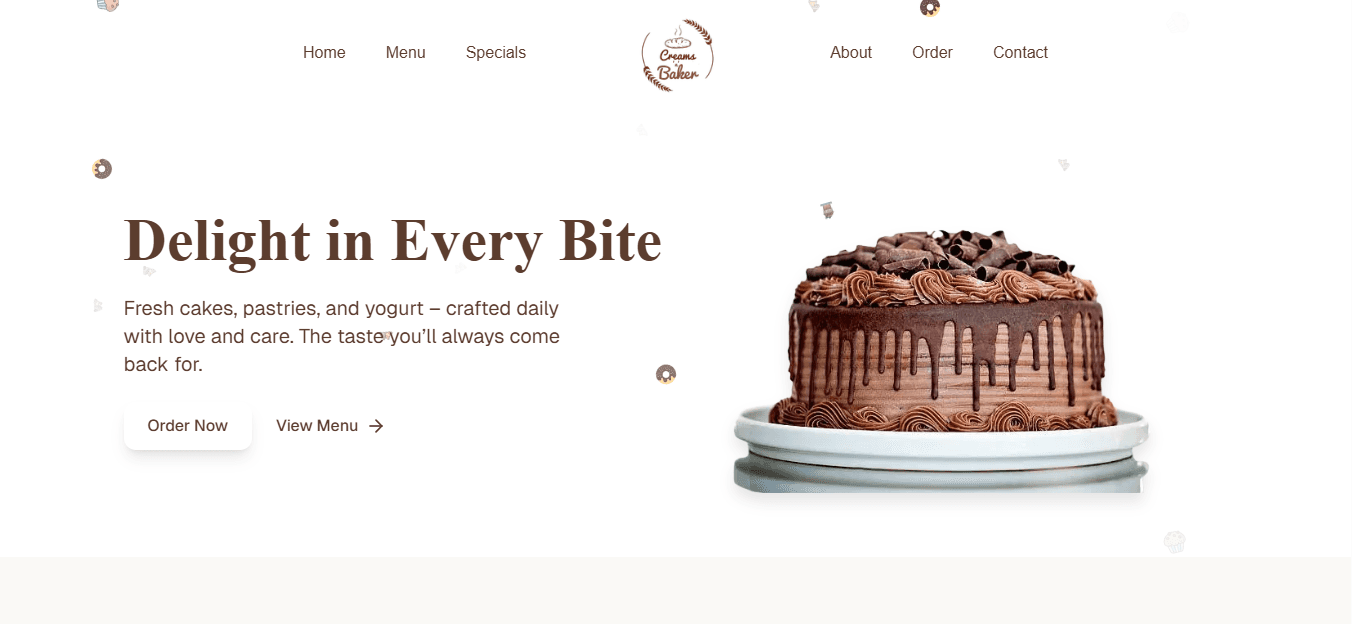 Creams ‘n’ Bakers – Bakery Website