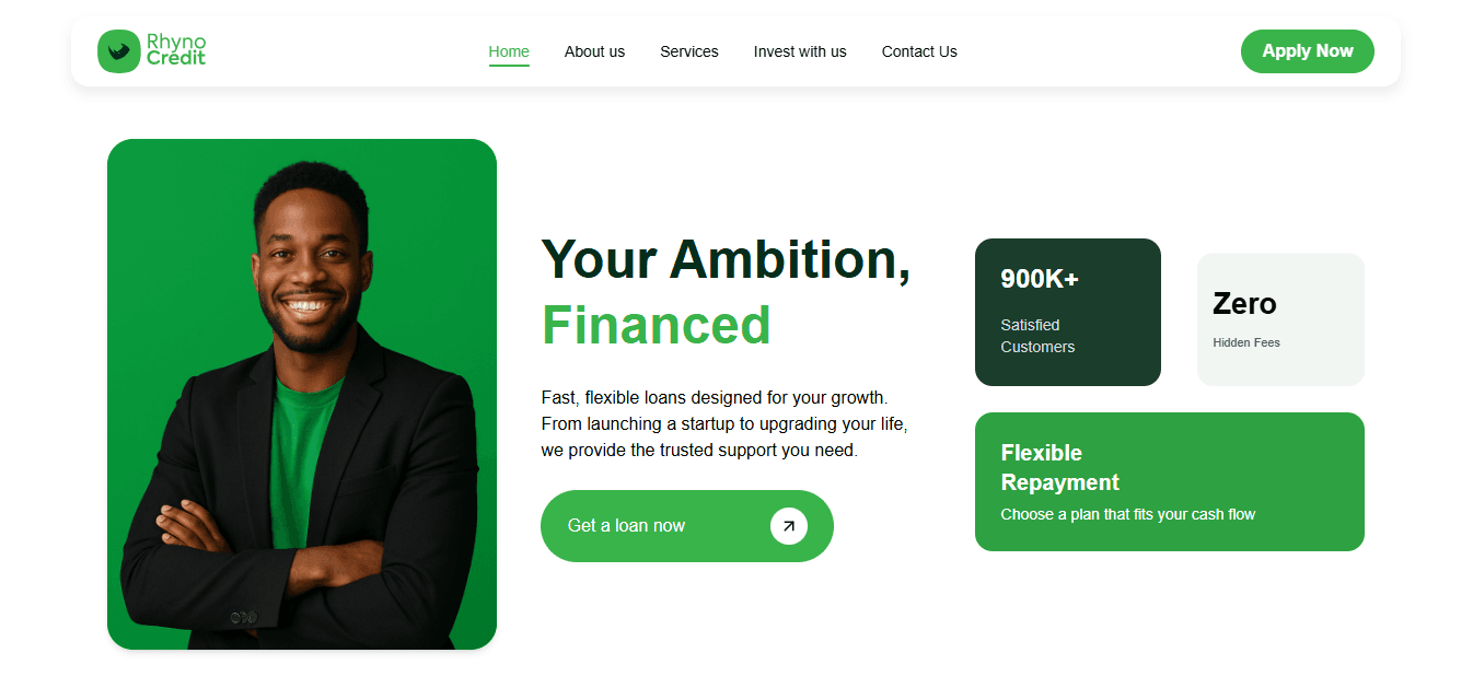 RhynoCredit Website Design & Development