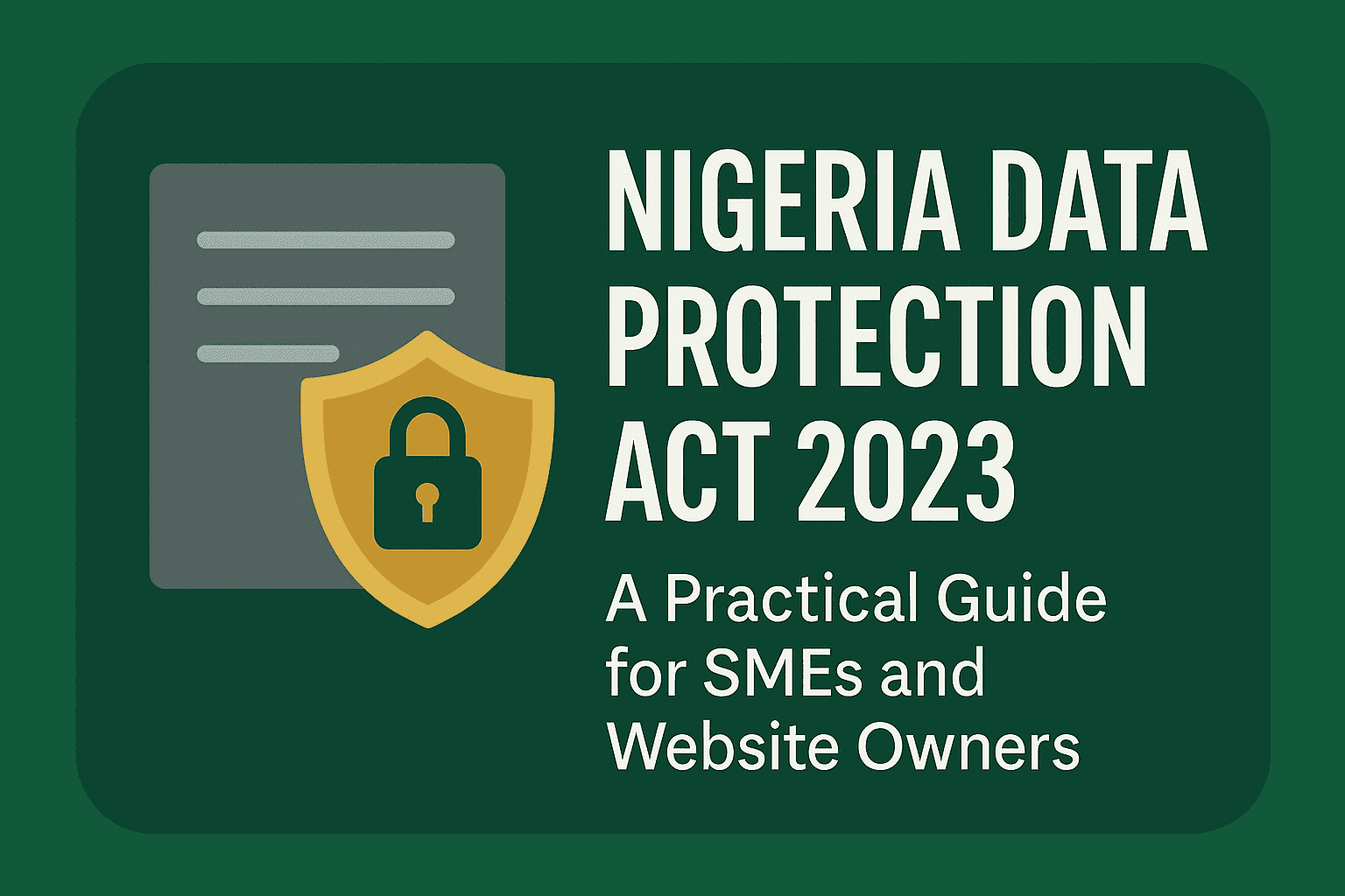 Nigeria Data Protection Act: A Practical Guide for SMEs and Website Owners